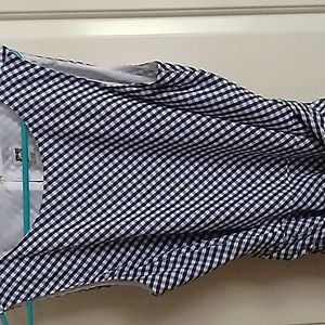 Anne Klein dress, Size 16, blue/white check pattern